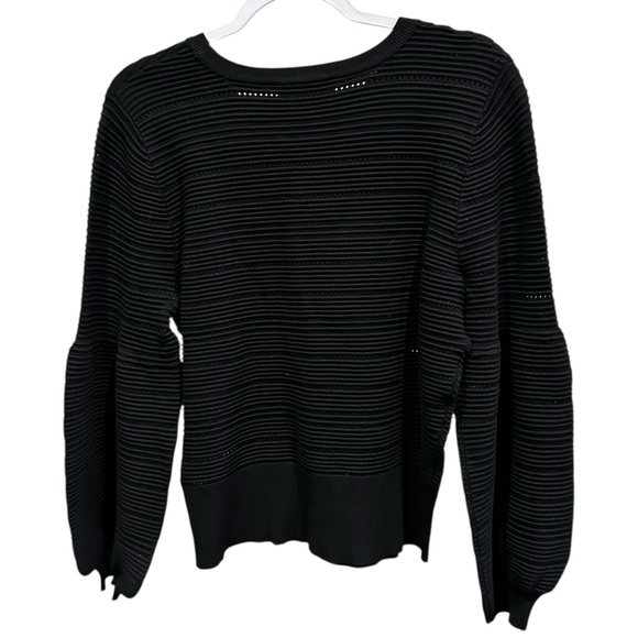 I.N.C. International Concepts Womens Ribbed Knit Crewneck Sweater Black Size L - Picture 5 of 7